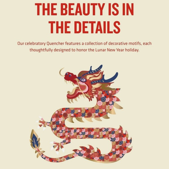 Stanley Lunar New Year LIMITED EDITION 30 OZ Tumbler Cream Dragon - Picture 4 of 5